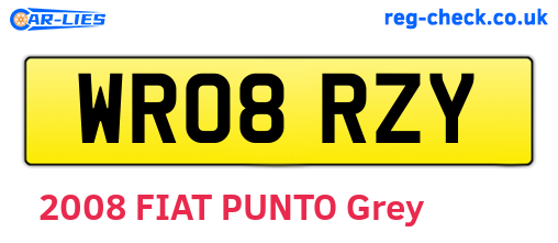WR08RZY are the vehicle registration plates.
