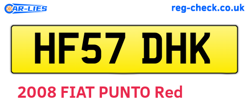 HF57DHK are the vehicle registration plates.