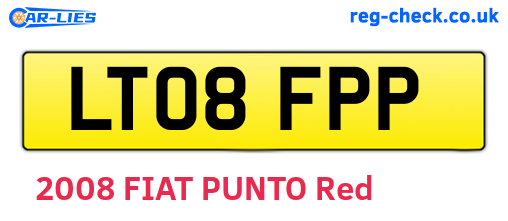 LT08FPP are the vehicle registration plates.