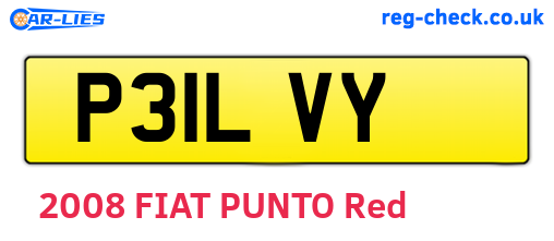 P31LVY are the vehicle registration plates.