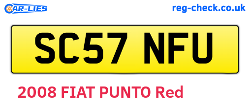 SC57NFU are the vehicle registration plates.