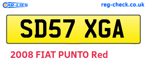 SD57XGA are the vehicle registration plates.