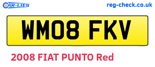 WM08FKV are the vehicle registration plates.