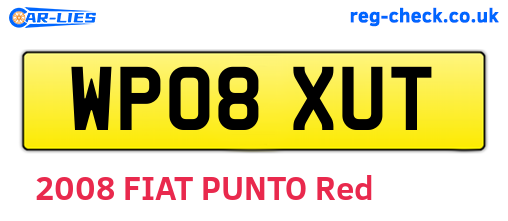 WP08XUT are the vehicle registration plates.