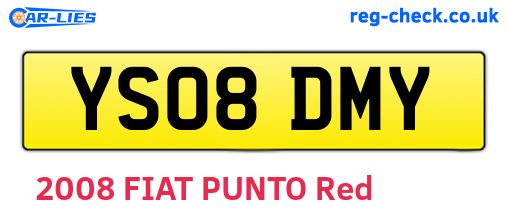 YS08DMY are the vehicle registration plates.
