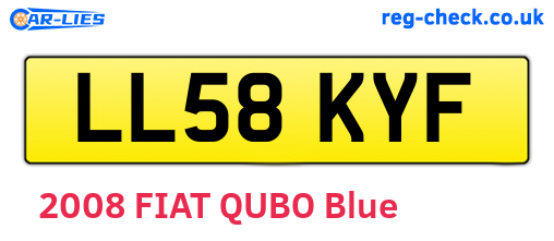 LL58KYF are the vehicle registration plates.