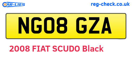 NG08GZA are the vehicle registration plates.