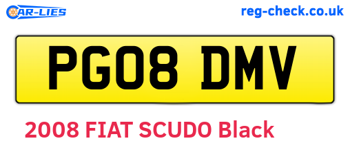 PG08DMV are the vehicle registration plates.