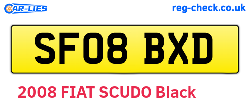 SF08BXD are the vehicle registration plates.