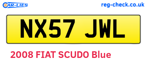 NX57JWL are the vehicle registration plates.