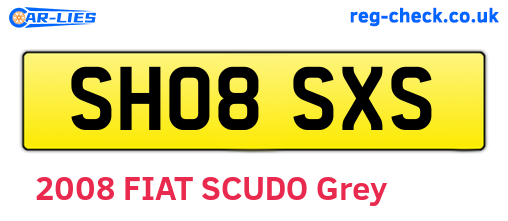 SH08SXS are the vehicle registration plates.