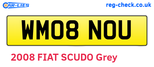 WM08NOU are the vehicle registration plates.