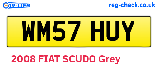 WM57HUY are the vehicle registration plates.