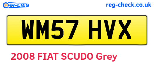 WM57HVX are the vehicle registration plates.