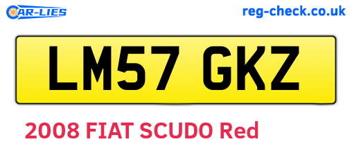 LM57GKZ are the vehicle registration plates.