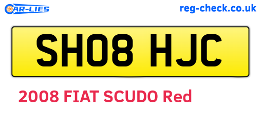 SH08HJC are the vehicle registration plates.