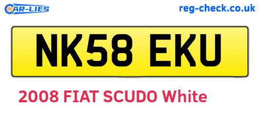 NK58EKU are the vehicle registration plates.