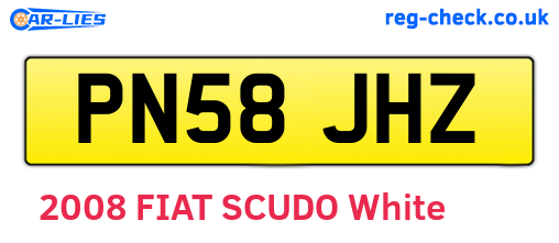 PN58JHZ are the vehicle registration plates.