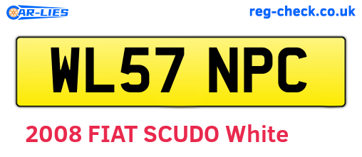 WL57NPC are the vehicle registration plates.