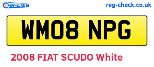 WM08NPG are the vehicle registration plates.
