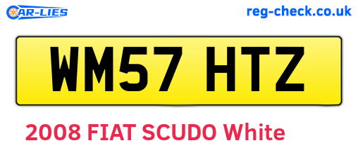 WM57HTZ are the vehicle registration plates.