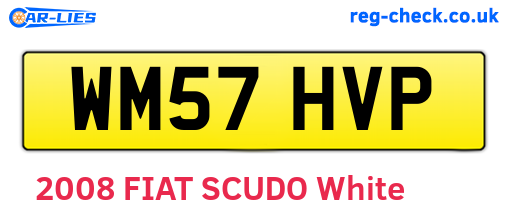 WM57HVP are the vehicle registration plates.