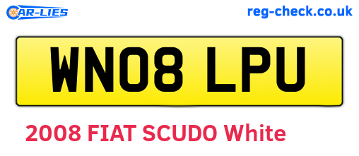 WN08LPU are the vehicle registration plates.
