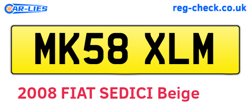 MK58XLM are the vehicle registration plates.