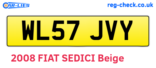 WL57JVY are the vehicle registration plates.