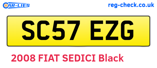 SC57EZG are the vehicle registration plates.