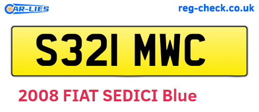 S321MWC are the vehicle registration plates.