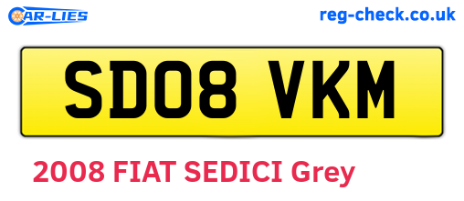 SD08VKM are the vehicle registration plates.
