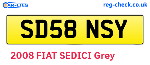 SD58NSY are the vehicle registration plates.