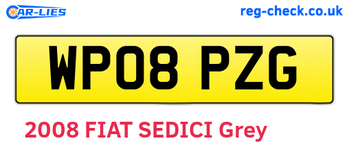 WP08PZG are the vehicle registration plates.