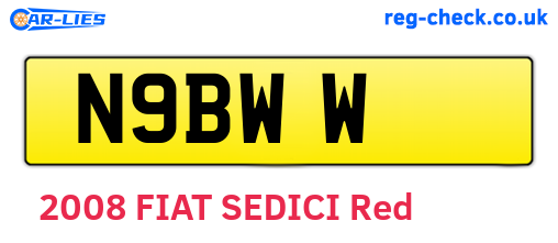 N9BWW are the vehicle registration plates.
