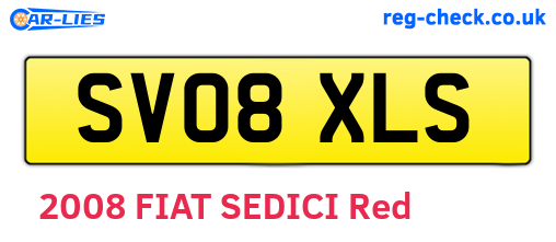 SV08XLS are the vehicle registration plates.