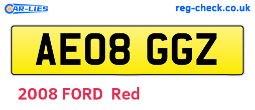 AE08GGZ are the vehicle registration plates.
