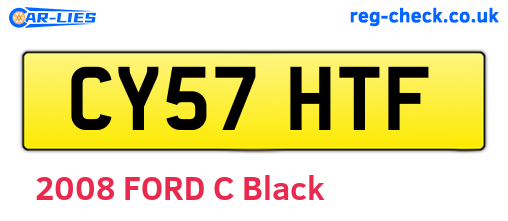 CY57HTF are the vehicle registration plates.