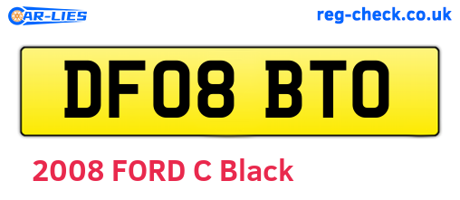 DF08BTO are the vehicle registration plates.