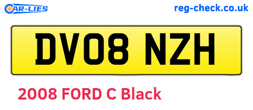 DV08NZH are the vehicle registration plates.