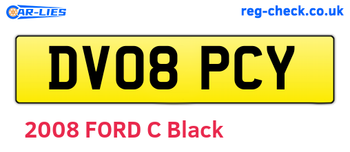 DV08PCY are the vehicle registration plates.