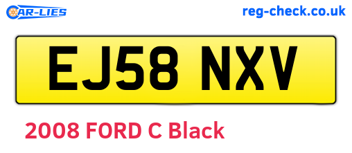 EJ58NXV are the vehicle registration plates.