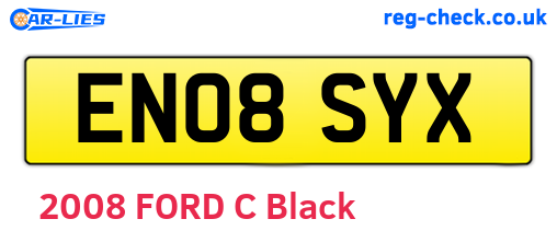 EN08SYX are the vehicle registration plates.