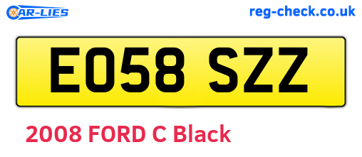 EO58SZZ are the vehicle registration plates.