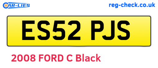 ES52PJS are the vehicle registration plates.