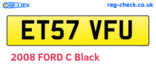 ET57VFU are the vehicle registration plates.