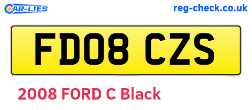 FD08CZS are the vehicle registration plates.