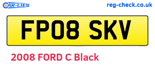 FP08SKV are the vehicle registration plates.