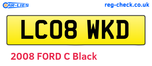 LC08WKD are the vehicle registration plates.