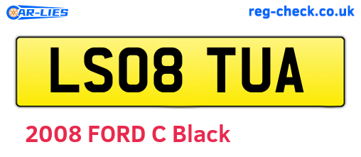 LS08TUA are the vehicle registration plates.